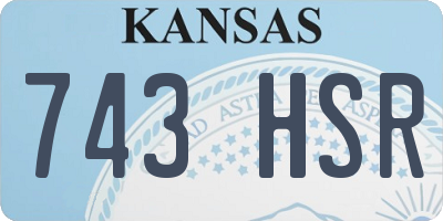 KS license plate 743HSR