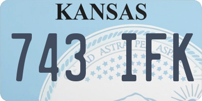 KS license plate 743IFK