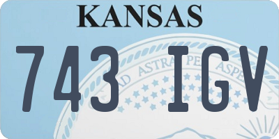 KS license plate 743IGV