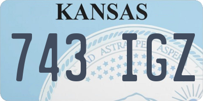 KS license plate 743IGZ