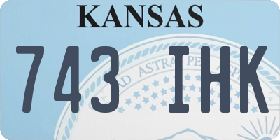 KS license plate 743IHK