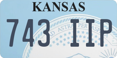 KS license plate 743IIP