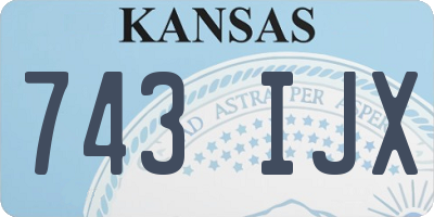 KS license plate 743IJX