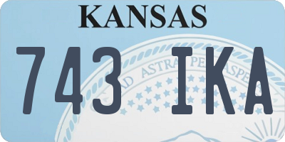 KS license plate 743IKA