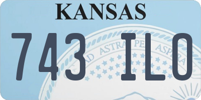KS license plate 743ILO