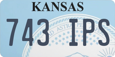 KS license plate 743IPS