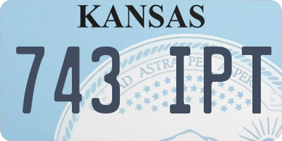 KS license plate 743IPT