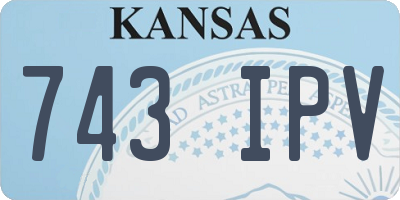 KS license plate 743IPV