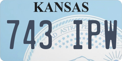 KS license plate 743IPW