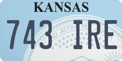 KS license plate 743IRE