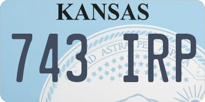 KS license plate 743IRP