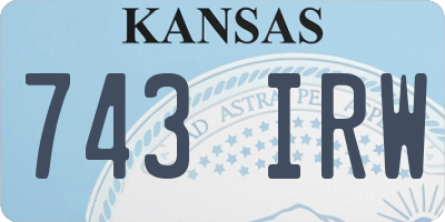 KS license plate 743IRW