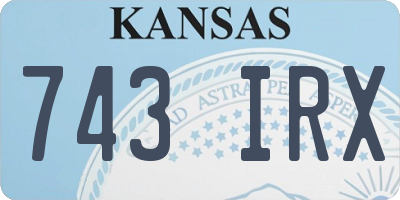 KS license plate 743IRX