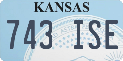 KS license plate 743ISE