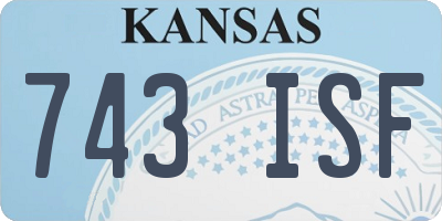 KS license plate 743ISF