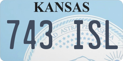KS license plate 743ISL