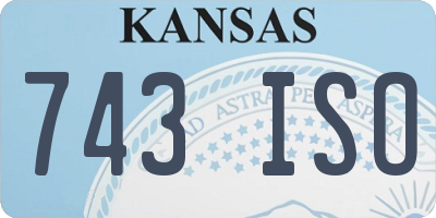 KS license plate 743ISO