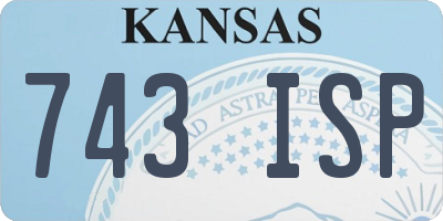 KS license plate 743ISP