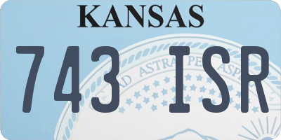 KS license plate 743ISR