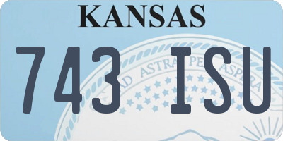 KS license plate 743ISU