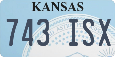 KS license plate 743ISX
