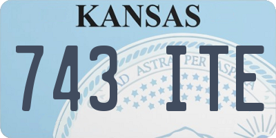 KS license plate 743ITE