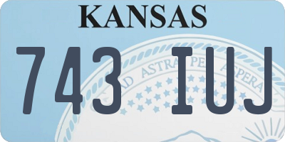 KS license plate 743IUJ