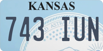 KS license plate 743IUN