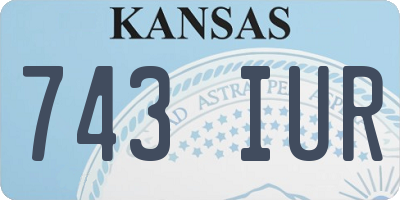 KS license plate 743IUR