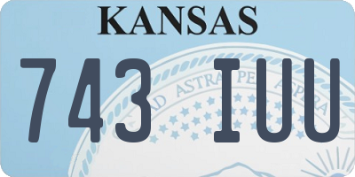 KS license plate 743IUU