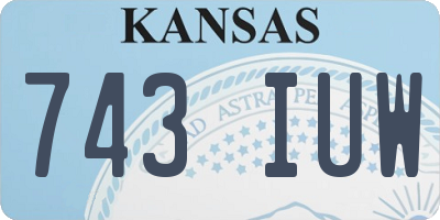 KS license plate 743IUW