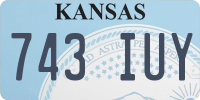 KS license plate 743IUY