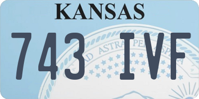 KS license plate 743IVF