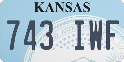 KS license plate 743IWF