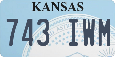 KS license plate 743IWM