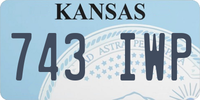 KS license plate 743IWP