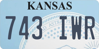 KS license plate 743IWR