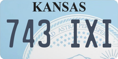KS license plate 743IXI