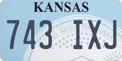 KS license plate 743IXJ