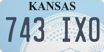 KS license plate 743IXO