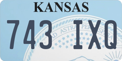 KS license plate 743IXQ