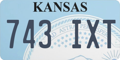 KS license plate 743IXT