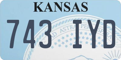 KS license plate 743IYD