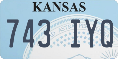 KS license plate 743IYQ
