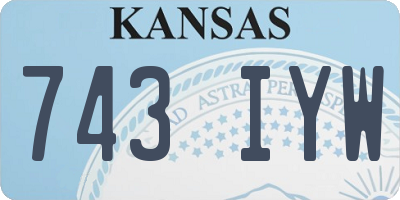 KS license plate 743IYW
