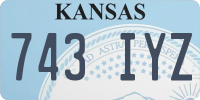 KS license plate 743IYZ