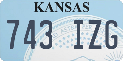 KS license plate 743IZG