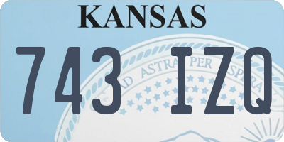 KS license plate 743IZQ