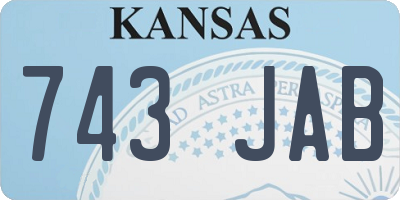 KS license plate 743JAB