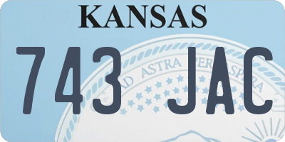 KS license plate 743JAC